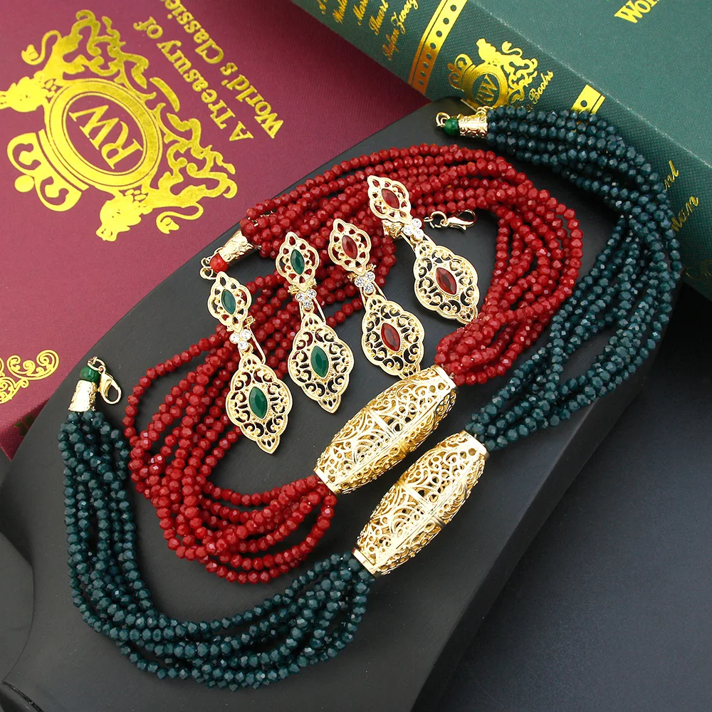 Роскошный подарок Neovisson Марокко ожерелье-чокер ручной работы серьги-подвески