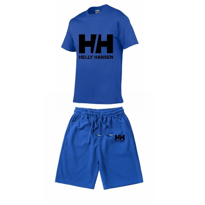 HH men's T-shirt suit sportswear men's clothing T-shirt shorts suit men's T-shirt suit summer beach