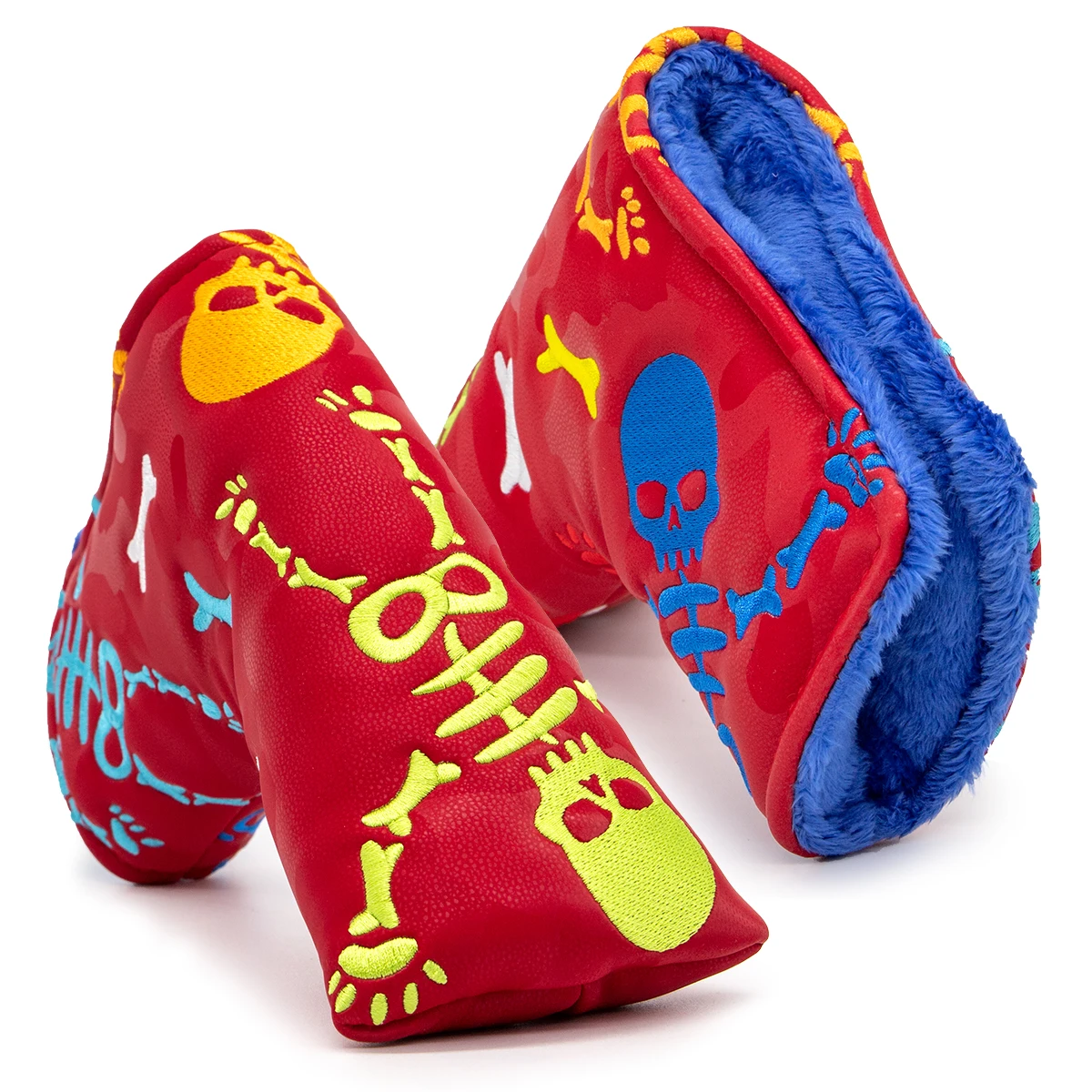 

Golf Putter Cover Golf Mallet Christmas Red Head Covers with PU Leather and Magnetic Closure