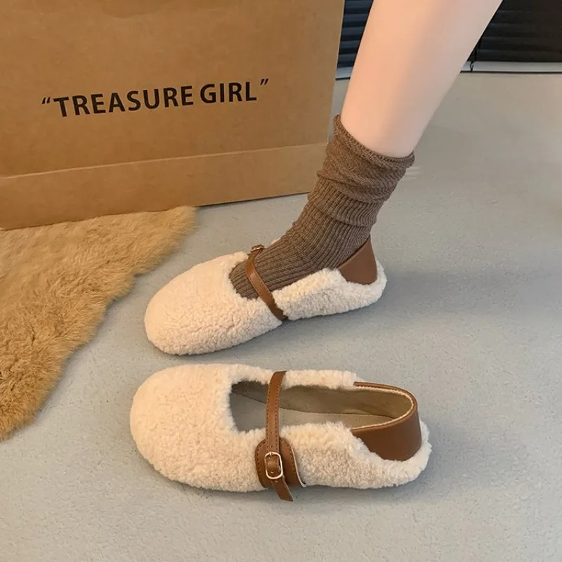 Женские флисовые балетки на плоской подошве весну-осень