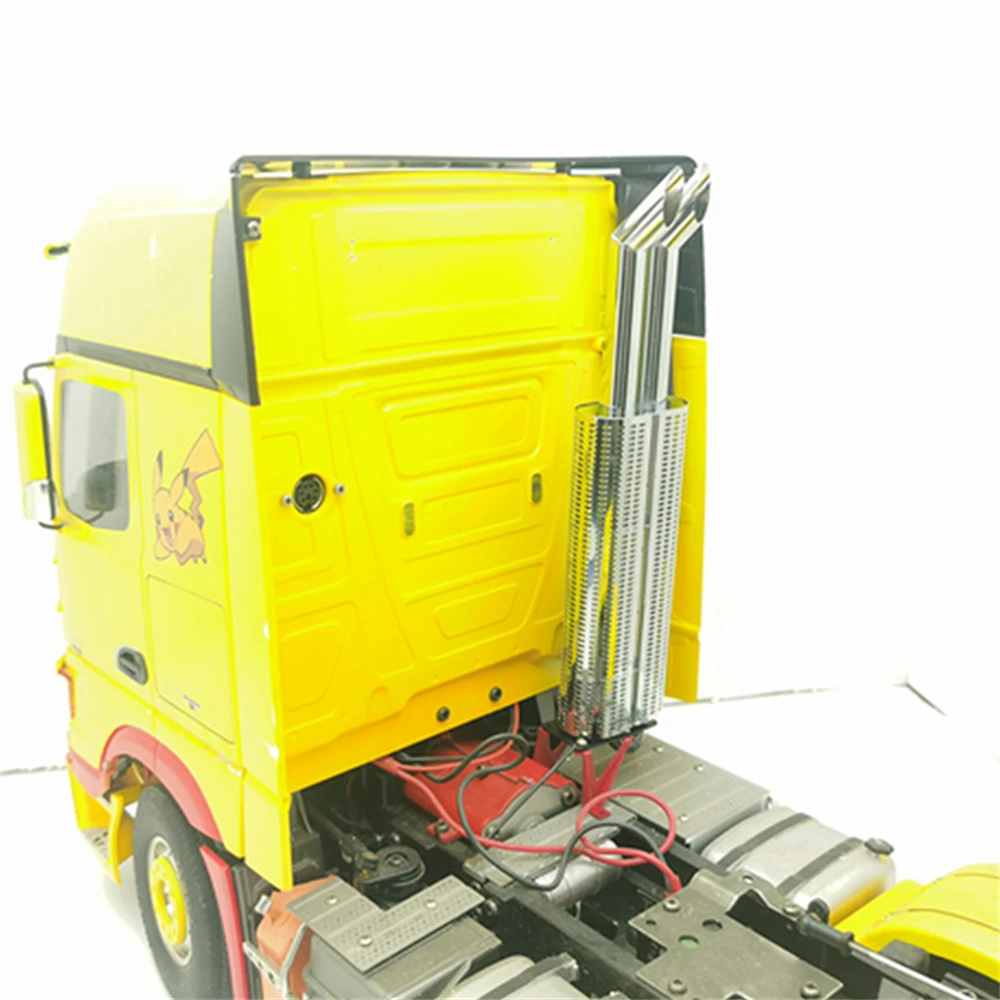 

220 мм высокая имитация металлической выхлопной трубы для Tamiya 1/14 56368 Actros Scania R620 Радиоуправляемый трактор DIY модификационная деталь