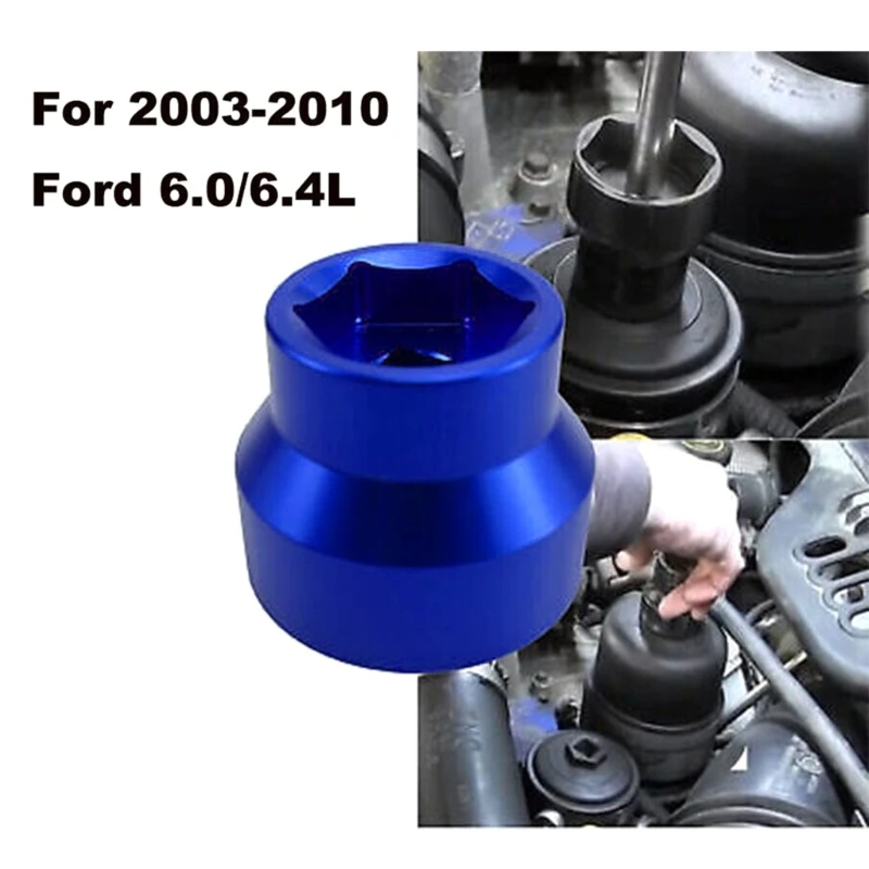 

for Ford 03-10 Oil Filter Socket 6.0/6.4L 3/8'' Square Drive Filter Caps-Socket