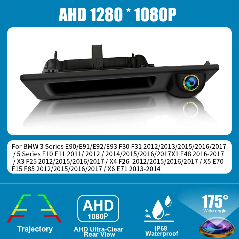 

HD 1080P Водонепроницаемая автомобильная резервная камера заднего вида для BMW 3 5 серии E90 E91 E92 F10 F11 X1 X3 X4 X5 X6 F48 F25 F26 E70