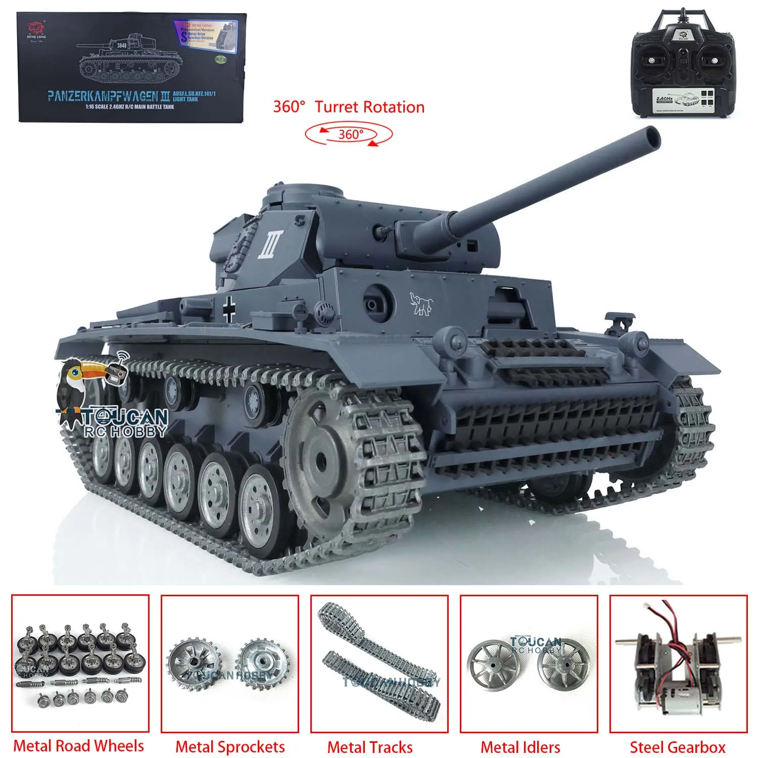 

Американские штоки Heng Long 1/16 TK7.0 индивидуальные Panzer III L RTR RC Tank 3848 металлические треки колеса TH17345-SMT1