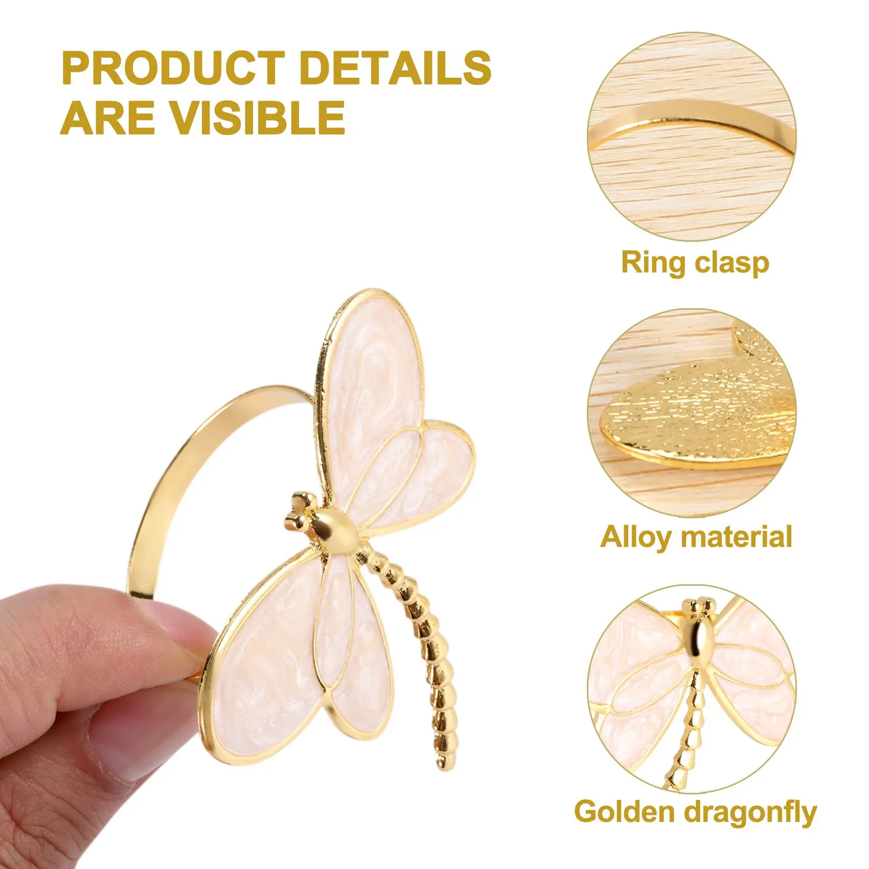 Набор из 4 предметов золотистый держатель стрекозы используется для свадебного