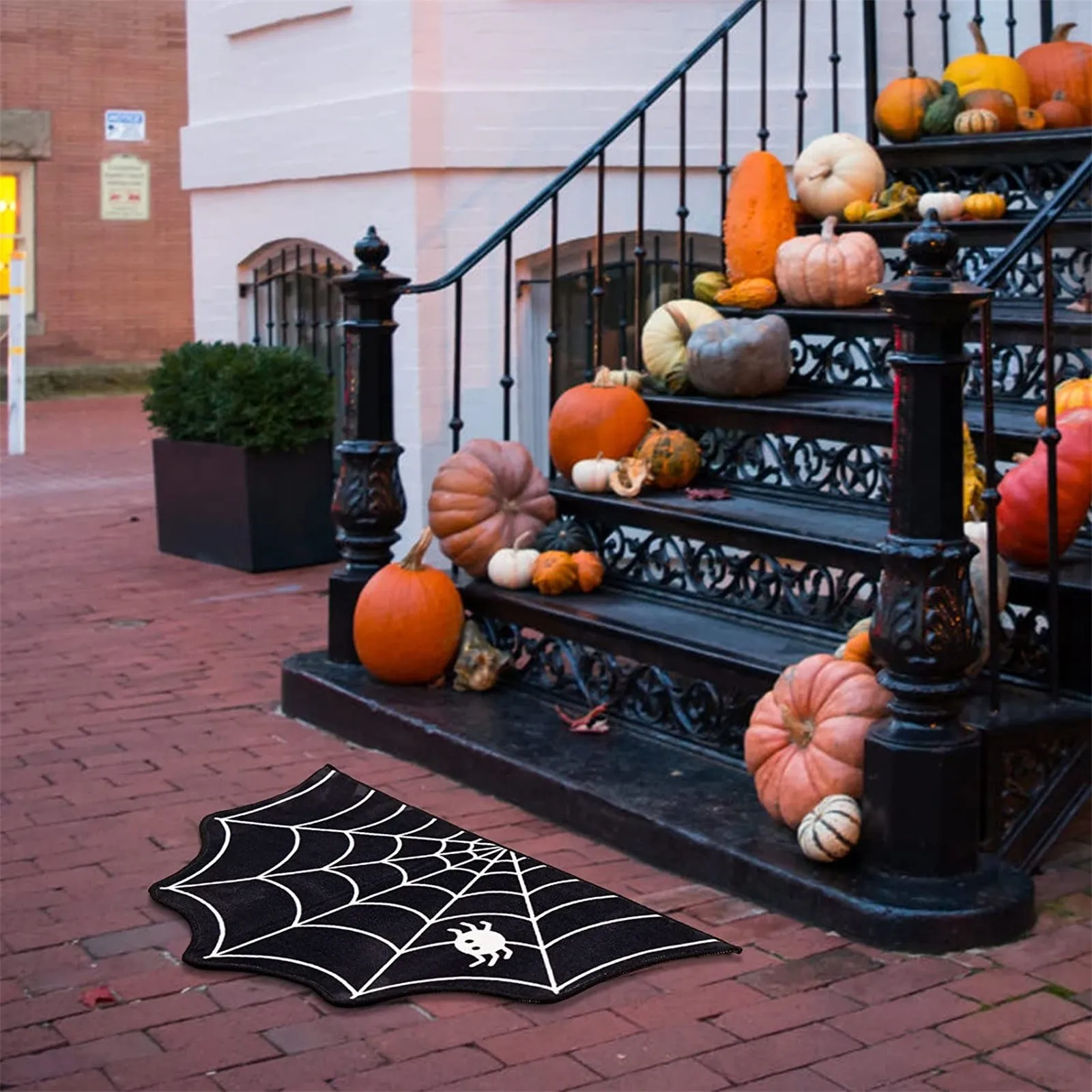 Черный Паук Паутина Хэллоуин коврик для ванной Хэллоуина Декор жуткий