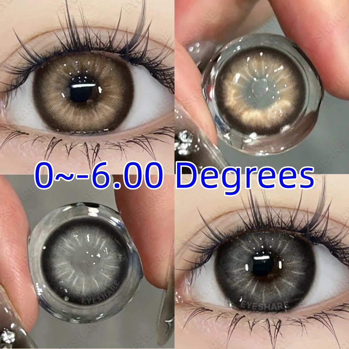 

AMARA Myopia -1.0~-6.0 Degrees Yearly Colored Contact Lens for Eyes Prescription Natural Cosmetic Lentilles Correction Lenses