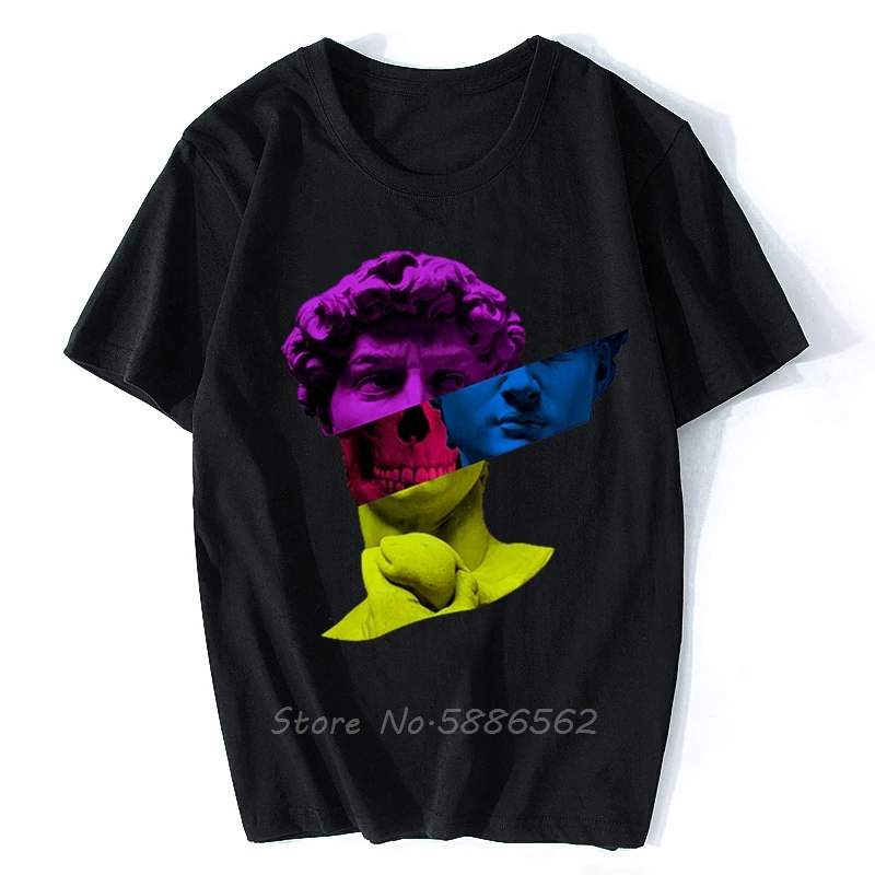 

Life's True Face Is The Skull Funny Tshirt Men New White Short Sleeve Homme Casual T Shirt Unisex Punk Streetwear Tees Harajuku