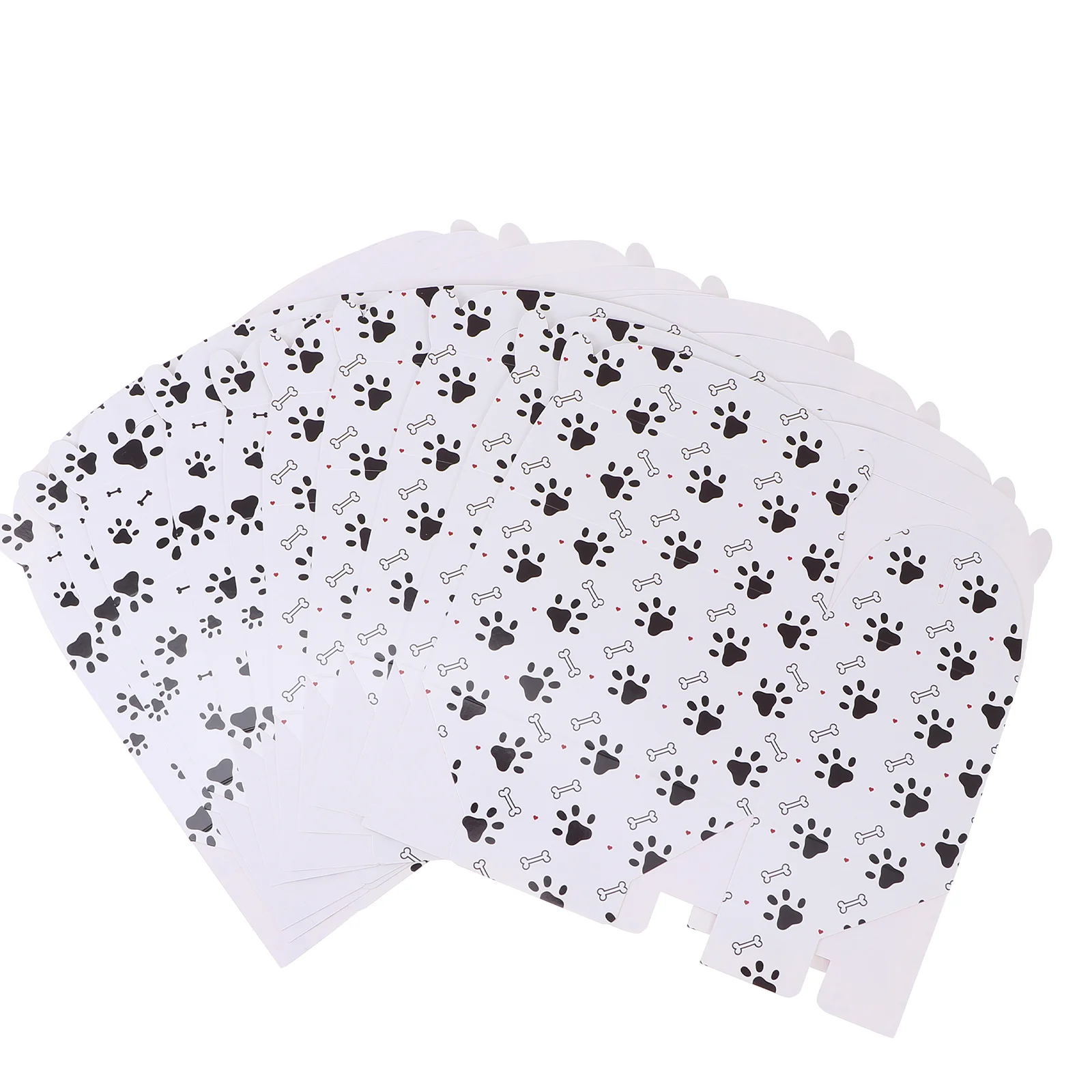 

12pcs Paw Candy Boxes Party Decor Cupcake Box Cardboard Boxes Puppy Goodie Gift Boxes Decorative Chocolate Box