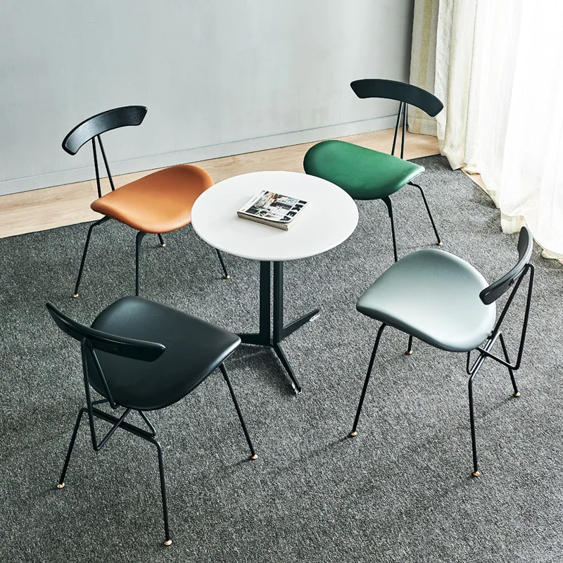 Iron Art Dining Chair Hotel Chair Coffee Chair Light Simple Single Makeup Stool Chair Luxury