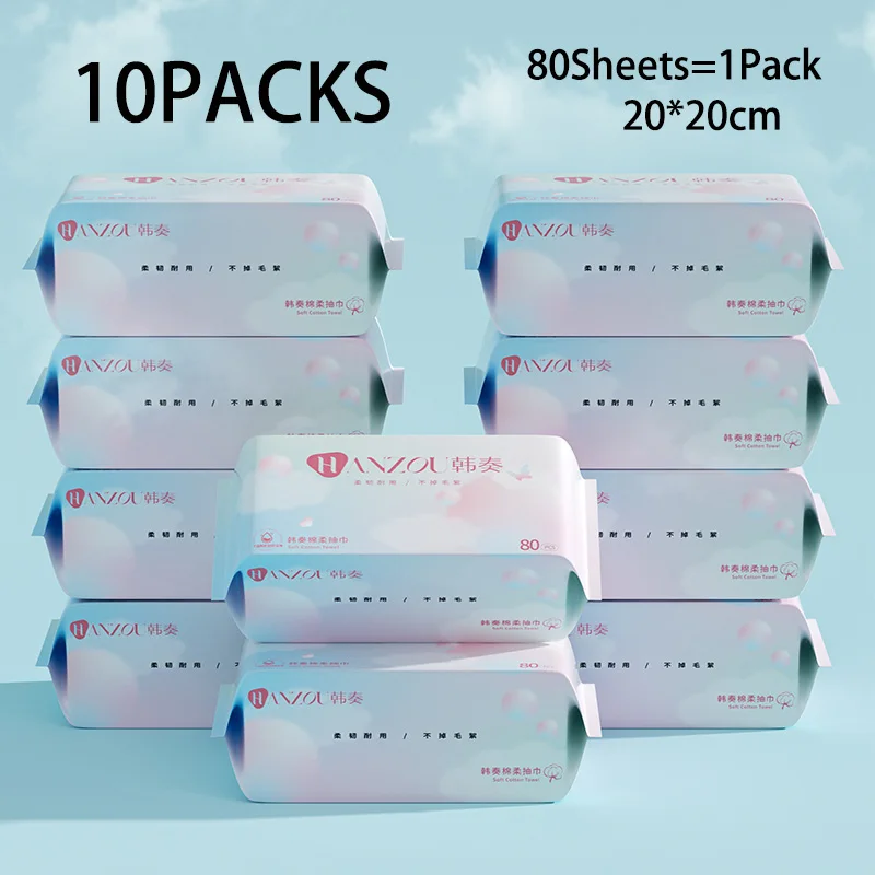 

800 Sheets Soft Thick Cotton Facial Cleansing Tissue Disposable Face Towel Makeup Remover Facial Cloths Towelette