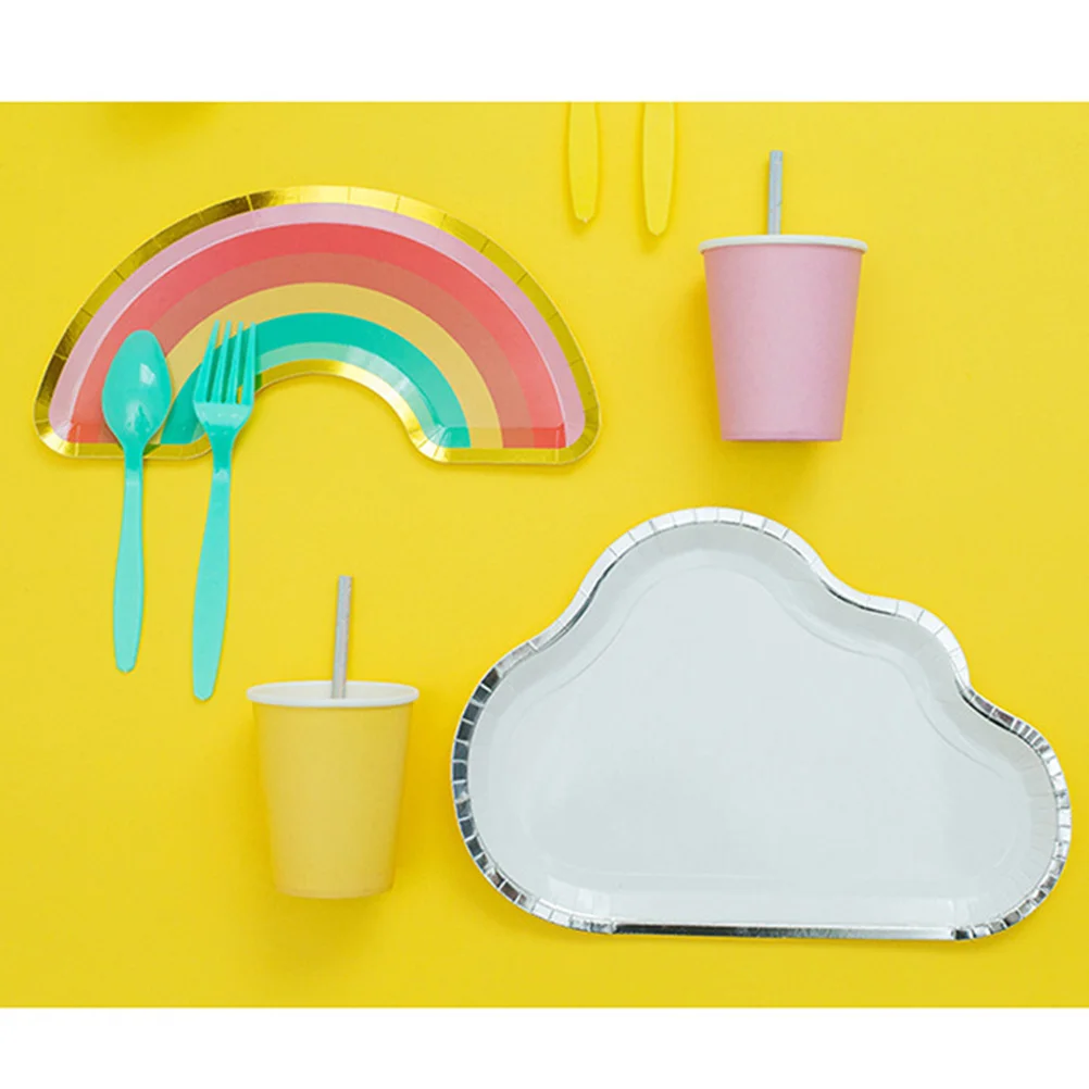 

8pcs/set Paper Cloud Shaped Plate Wedding Supplies