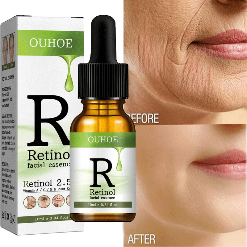 Retinol Anti Aging Remove Wrinkle Serum Lifting Firming Fade Fine Lines Essence Whitening Brighten Repair Beauty Skin Care