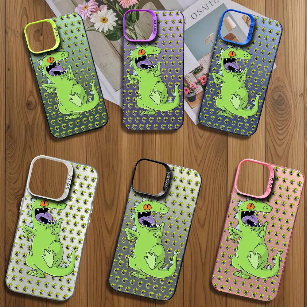 Cartoon Funny R-Rugrats Phone Case for iPhone 12 11 13 IMD 14 15 16 Max Pro Plus Laser Cover