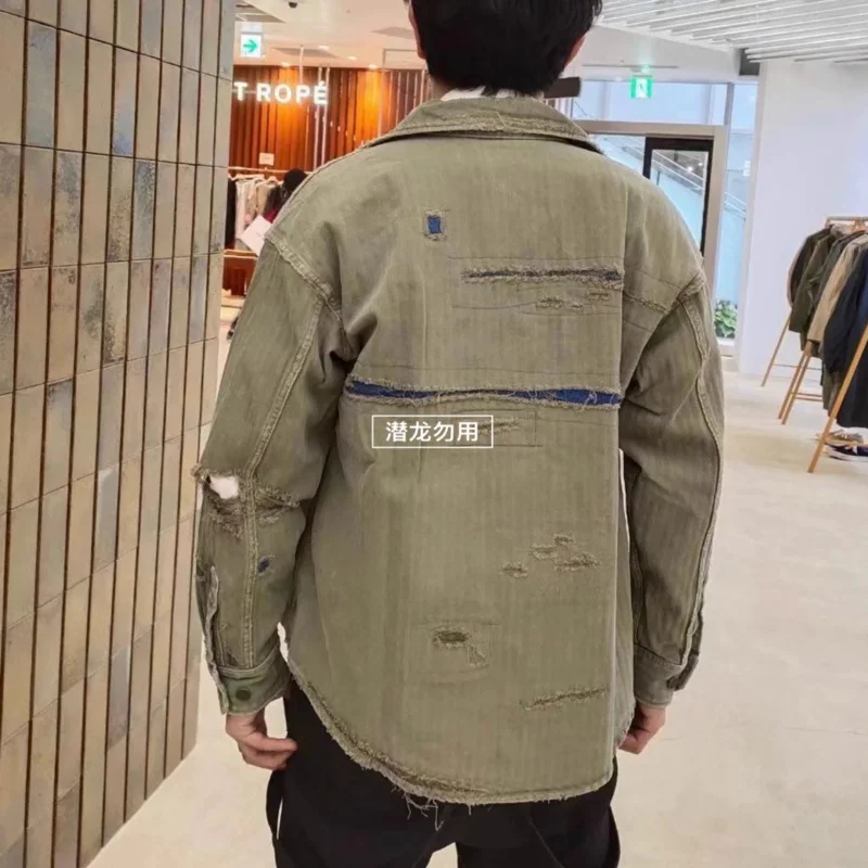 VISVIM WMV 20AW SPOT ITEM WILLARD JKT Разрушенная куртка рубашка с двумя карманами пальто