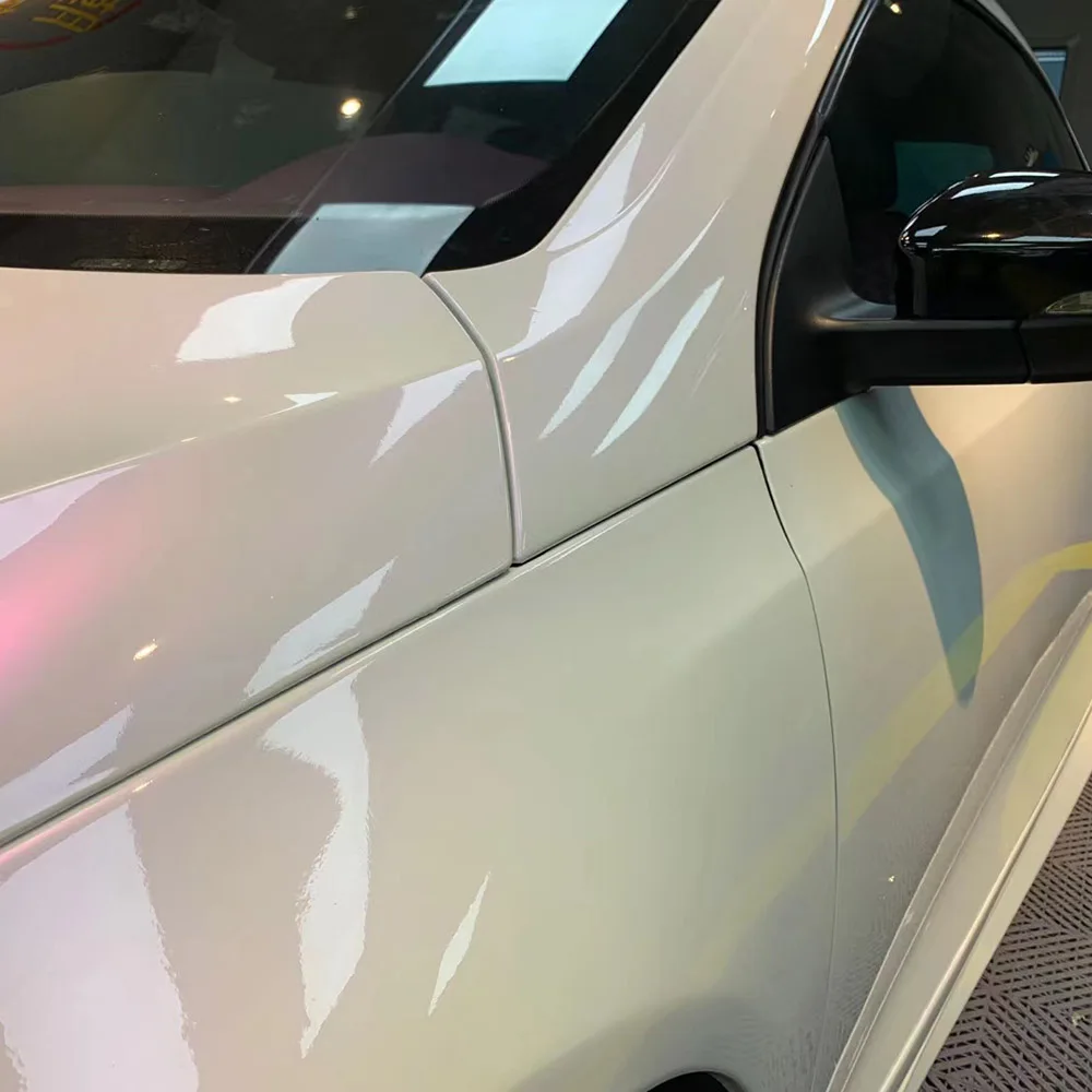Белая фотоблестящая Защитная пленка для автомобиля виниловая