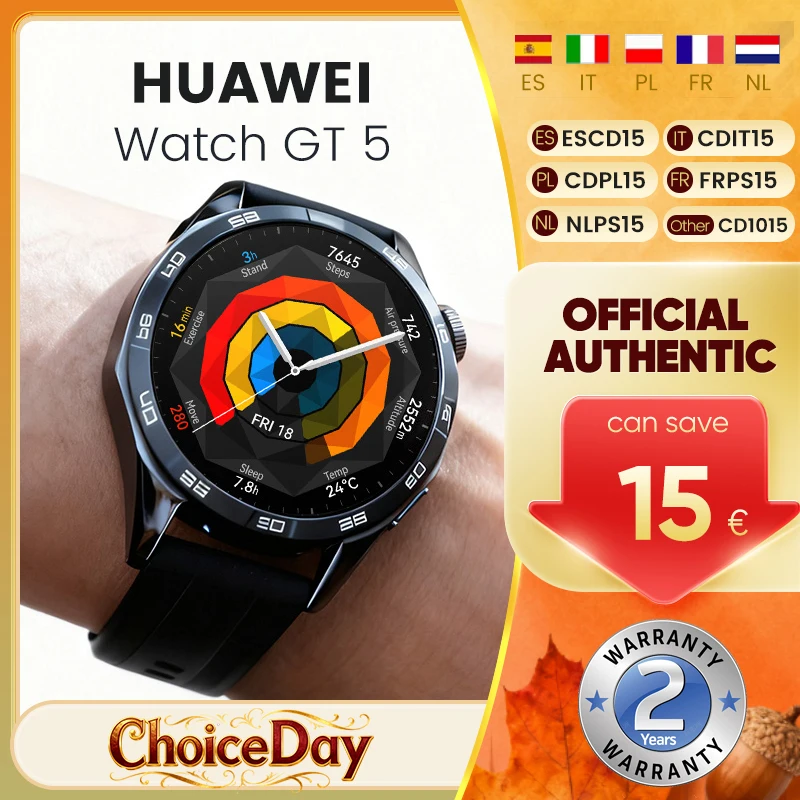 huawei watch gt5 smartwatch 46mm/41mm Global Version 2024 new for men women official original watchs 1.43" AMOLED NFC ECG