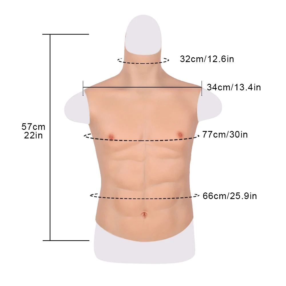 Реалистичная силиконовая искусственная имитация мужских мышц для косплея |