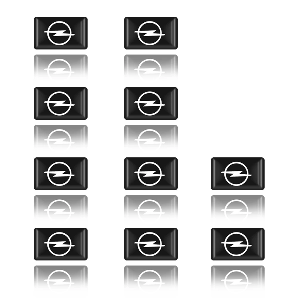 

10PCS Car Epoxy Resin Sticker Waterproof Emblem Badge Decals Auto Styling For Opel Astra H G Insignia Mokka Zafira OPC Etc