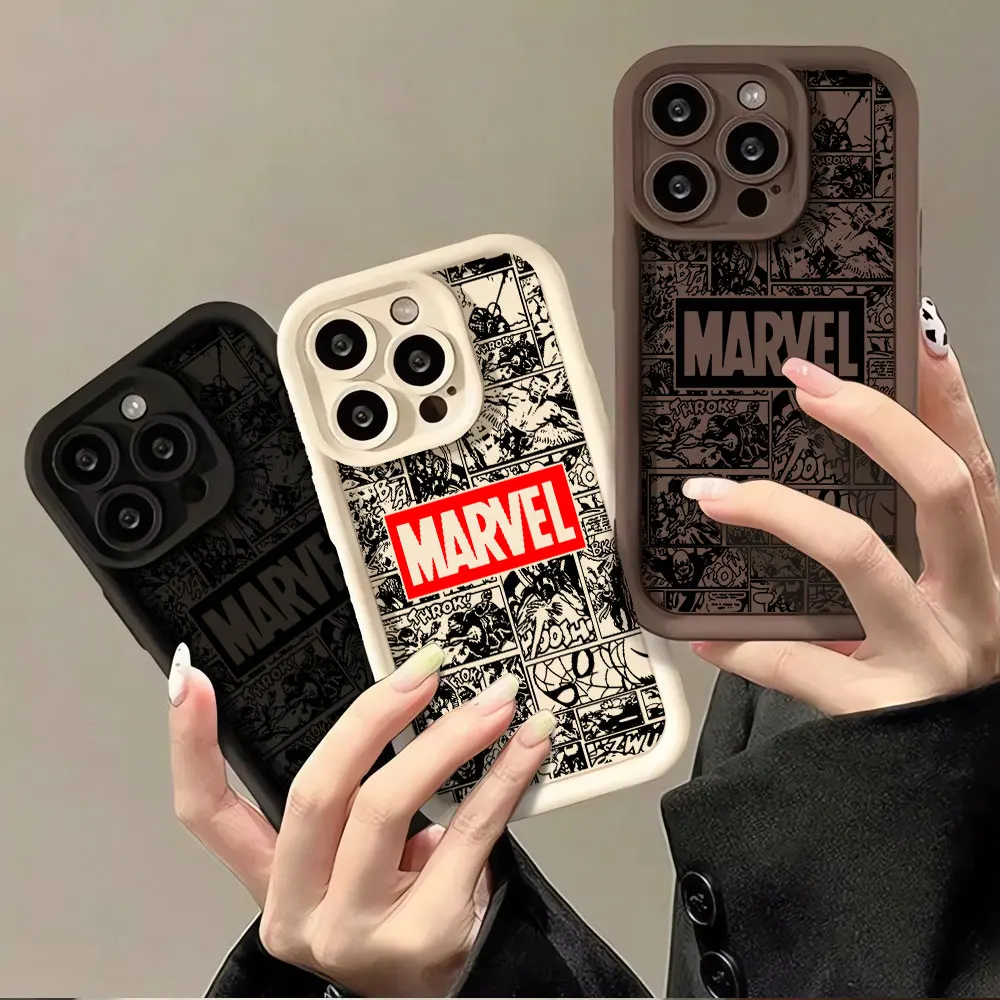 Чехол для телефона с логотипом Marvel Samsung Galaxy S23 FE S24 Ultra S22 Plus S21 S20 Note 20 ультрамягкий