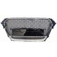 for rs4 style front sport hex mesh honeycomb hood grill chrome black for audi a4s4 b8 5 2013 2016 for quattro style