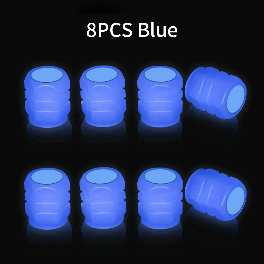 

Флуоресцентный колпачок клапана шины ABS Blue Car, материал ABS высокого качества, для автобусов, велосипедов