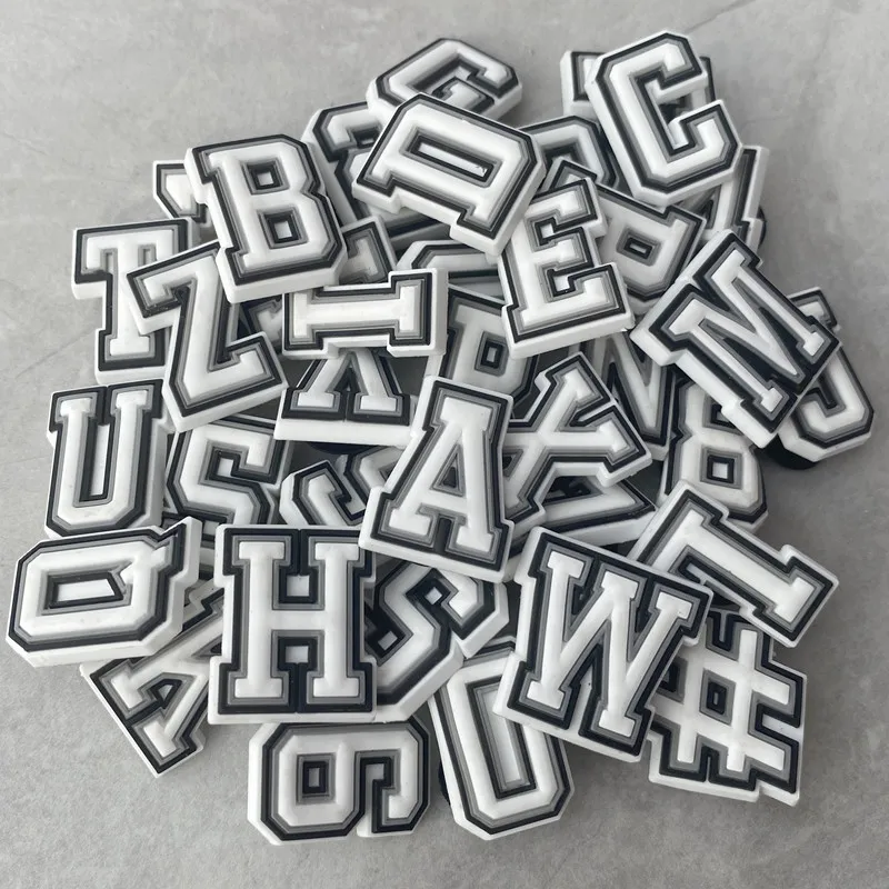 37pcs Letters Silicone Alphabets 10p Numbers Shoe Charms DIY Your Name Backpacks Pin Accessories Sandal Decoration On Sale