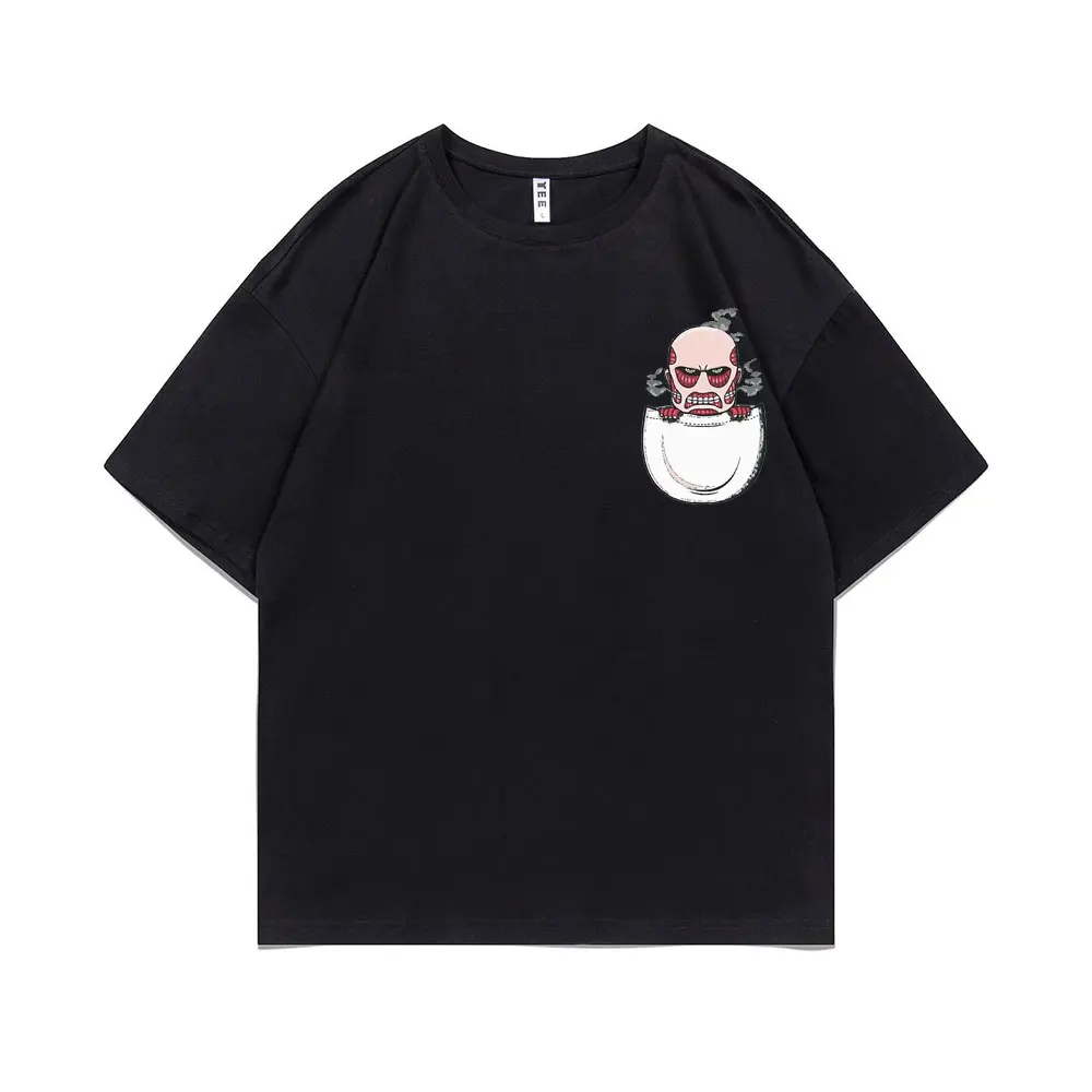 

Japanese Anime Attack on Titan T-shirt Pocket Colossal Titan T Shirt Armin Arlert Tshirt Men Women Funny Cute Kawaii Tee Tops