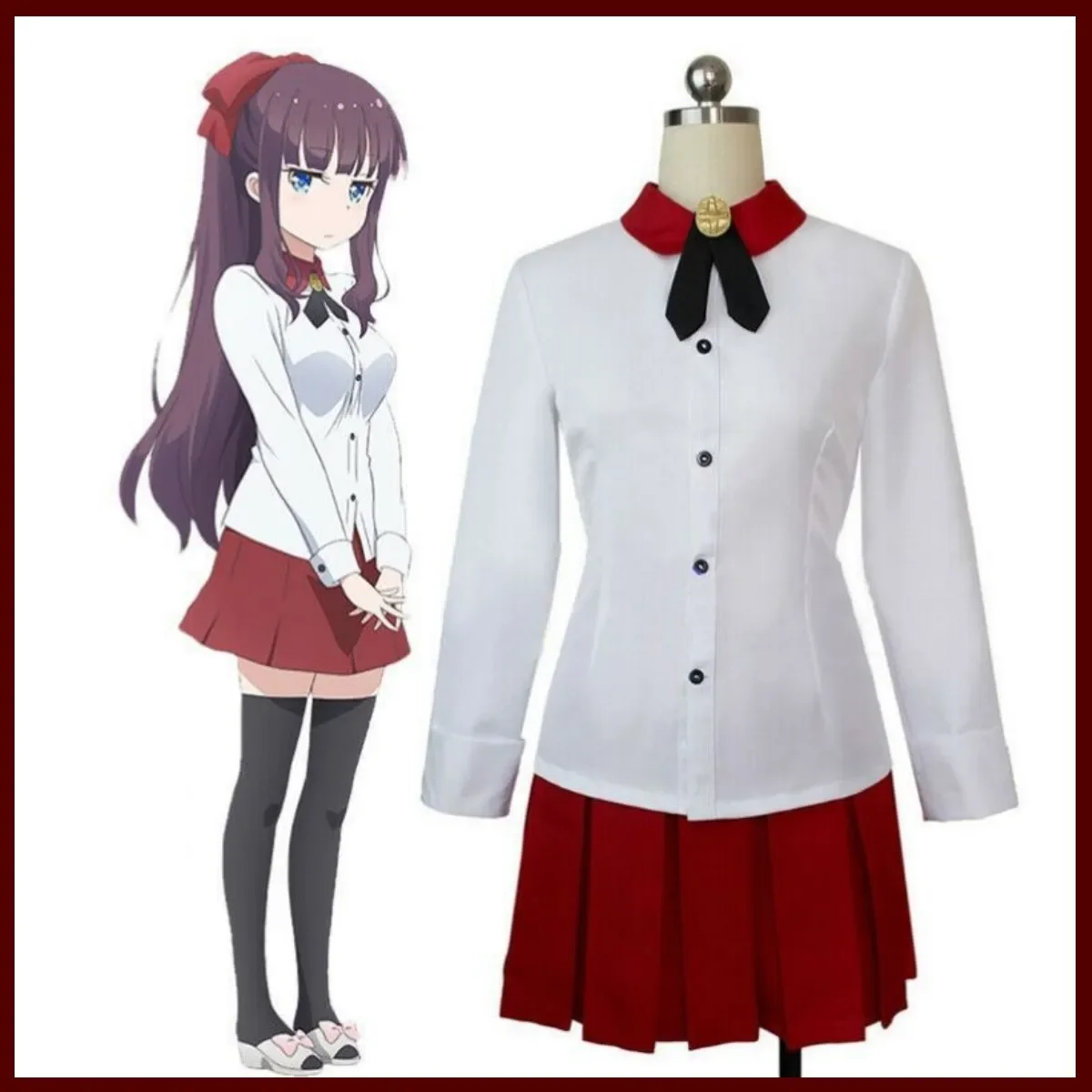 Аниме новая игра! Takimoto Hifumi косплей костюм парик японская школьная форма JK юбка
