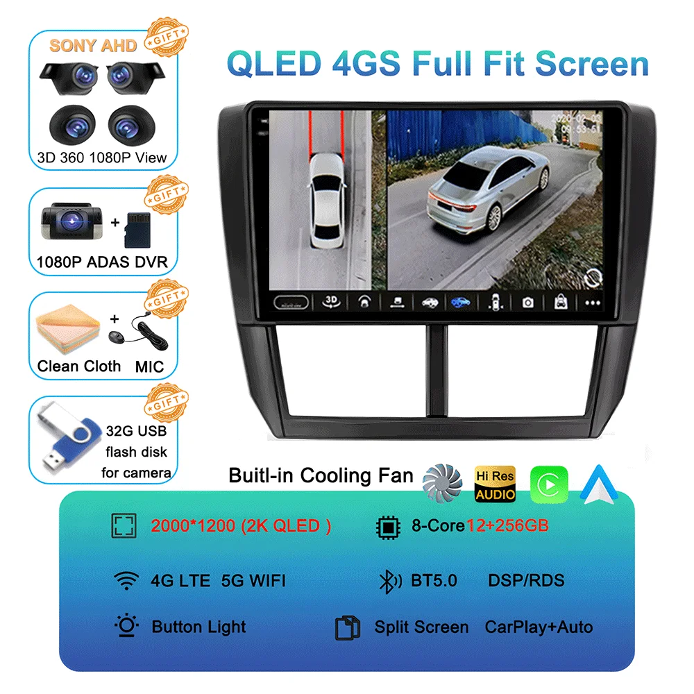 

Android 15 для Subaru Forester3 SH 2007-2013 Subaru Impreza GH GE 2007-2011, автомобильный радиоприемник, навигация, мультимедийный видеоплеер, стерео