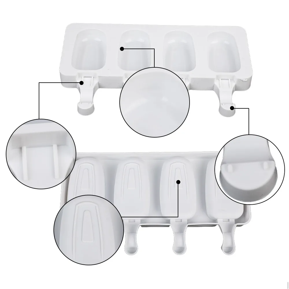 4-полостная мини-форма для выпечки из силикона |