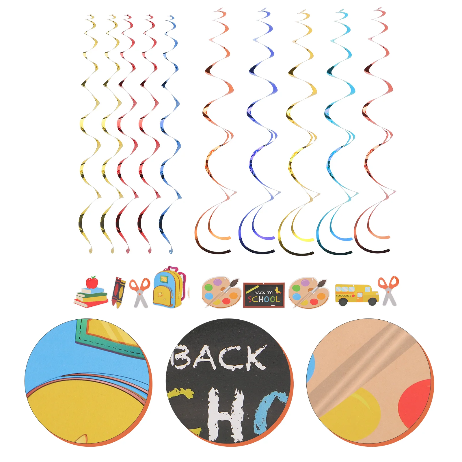

Back School Set Pendant Flags Decorations Set Decorative Sets