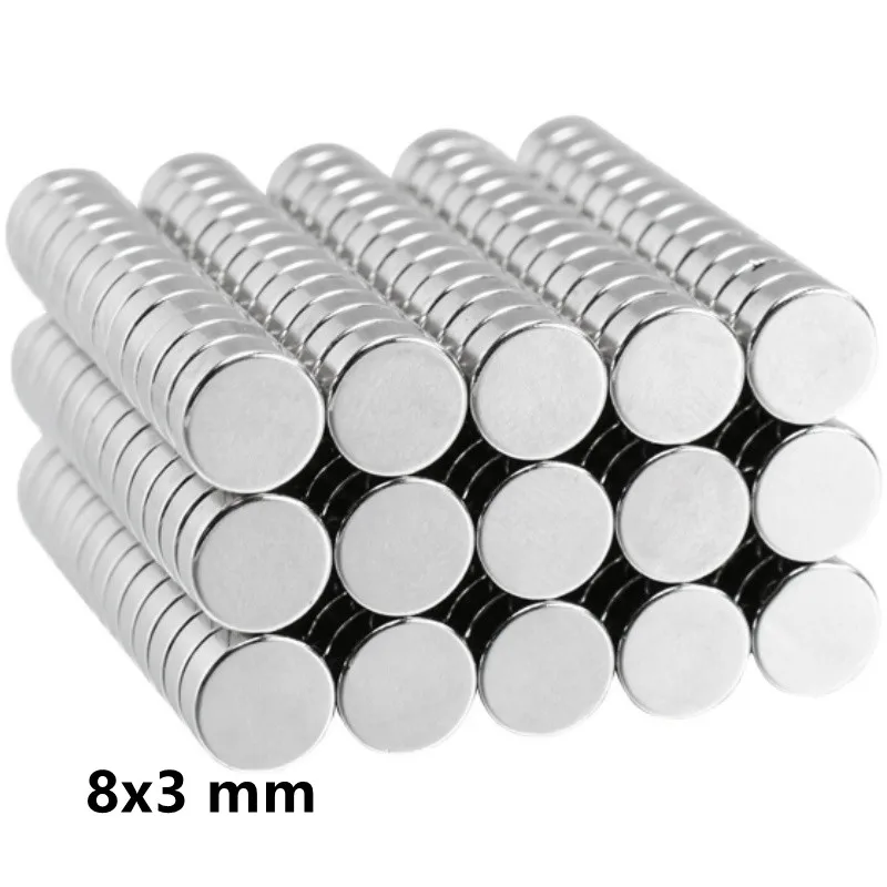 

20~300PCS 8x3 mm Rare Earth Magnets strong Diameter 8x3mm Small Round Magnet disc 8mm x 3mm Permanent Neodymium Magnets 8*3 mm