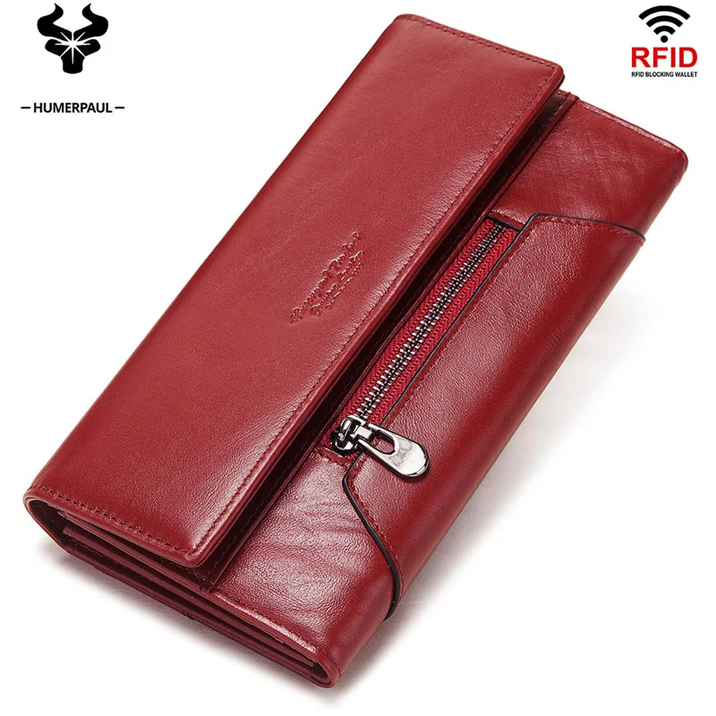 

Autumn/Winter 2022 New Retro Long Multi-Card Leather Purse Ladies' Hand-Held Purse Mobile Phone Purse Women's Long Purse