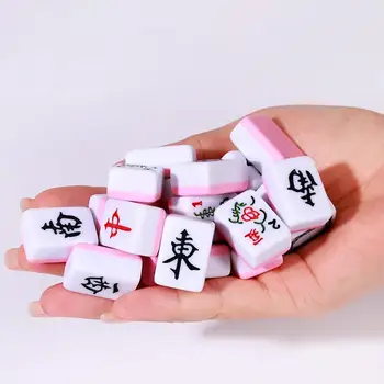 Mini Mahjong 144pcs/set Chinese Traditional Mahjong Board Game Family Toys Exquisitely Carved Numbers And Chinese Characters 3