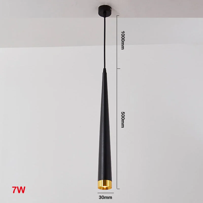 Светодиодные подвесные светильники конусная длинная трубчатая Подвесная лампа
