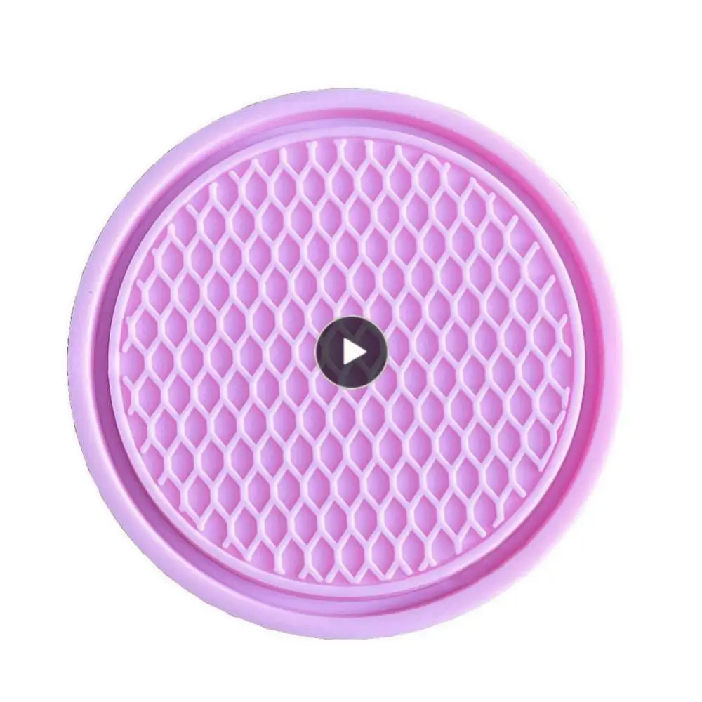 

Round Insulated Soft Rubber Car Coaster Durable Non-slip Anti-slip Pad Mat Creative Practical Non-slip Mat Silica Pad Pad Mat
