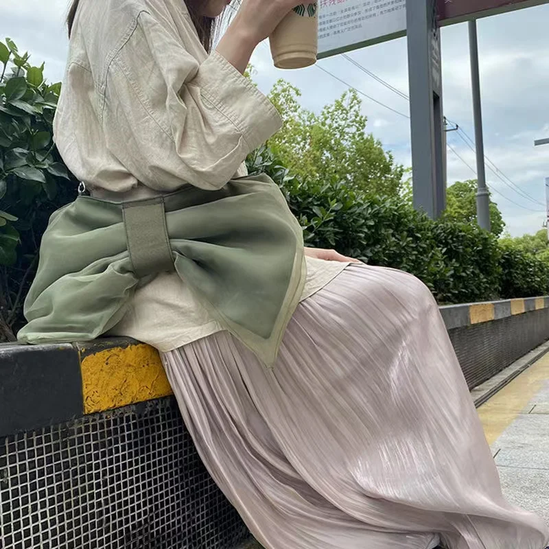 New Bow Knot Removable Small Bag Fashion Perfectly Crowd Canvas Crossbody Women's Bag