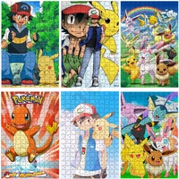 diy puzzle photo anime pikachu puzzle 300 500 1000 pieces adult toy decoration collection cartoon pokemon kids gift home decor