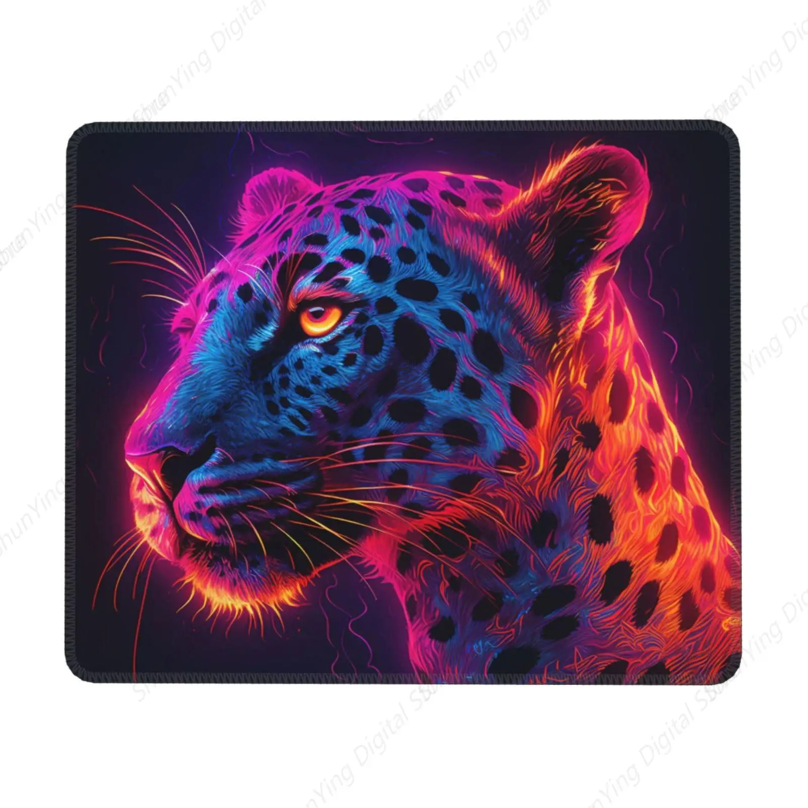 Leopard Punk Mouse Pad Anti Slip Rubber Lock Edge Cheetah Suitable For Office Pads On Computers And Laptops
