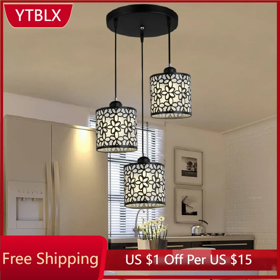 

Modern Simple Dining Hall Pendant Lamp Three Ends Creative Personality Led Bar Dining Hall Art Hanging Lamp Three Ends