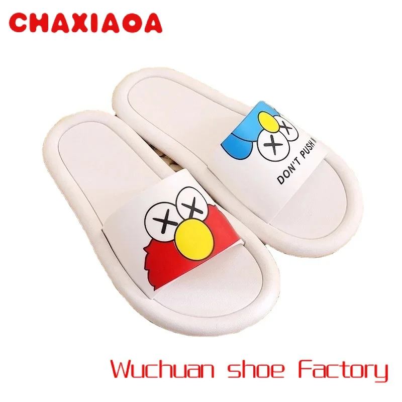 

2021 Ne Ss Fe Suer Coupl Hoe Indoor Soft Botto Caoon Non-slip Fashion Cute Sandals And Ss