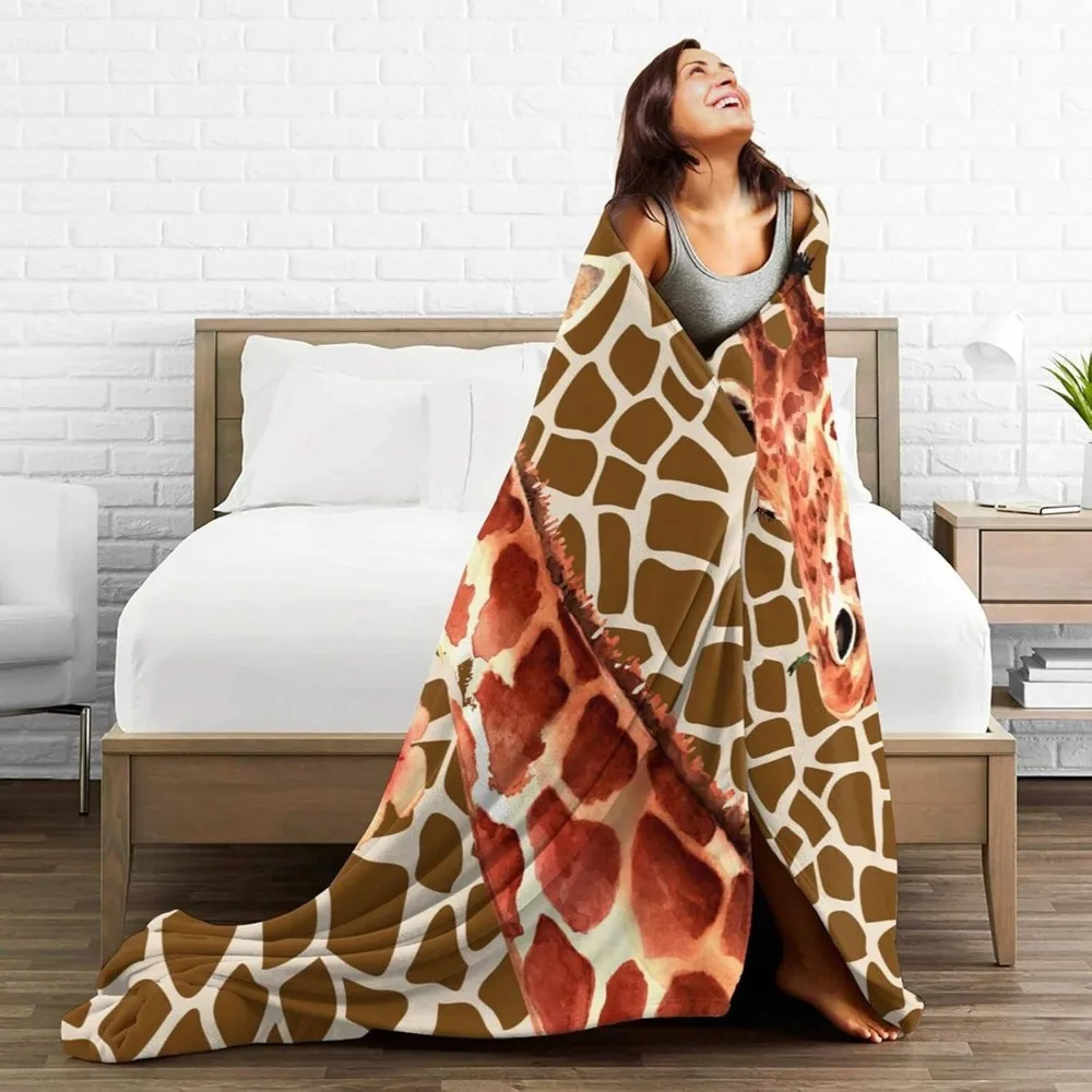 Ультра-мягкое фланелевое одеяло с жирафом одеяло-кровать диван гостиная для
