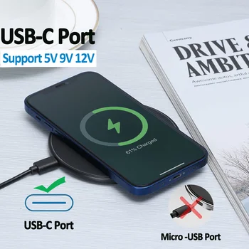 60W Wireless Charger Pad for iPhone 14 13 12 11 Pro Max X Samsung Xiaomi Phone Chargers Induction Fast Charging Dock Station