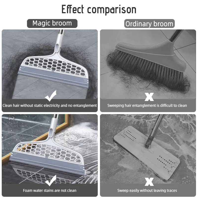 50 дюймовый Волшебный силиконовый скребок для удлинения пола чистки шерсти