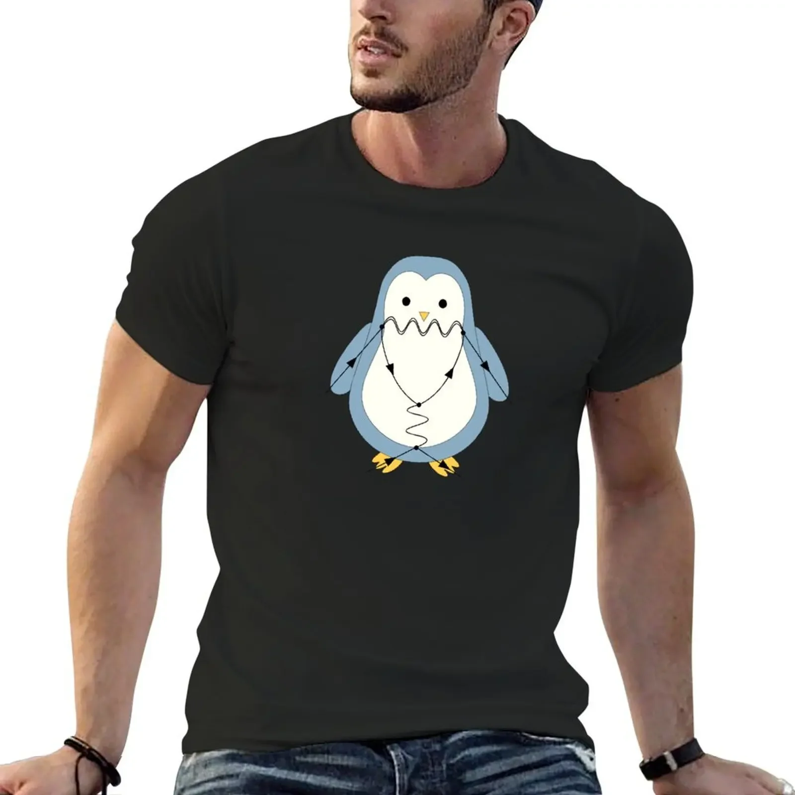 Feynman Penguin T-Shirt custom shirt oversizeds cute tops black t shirts for men