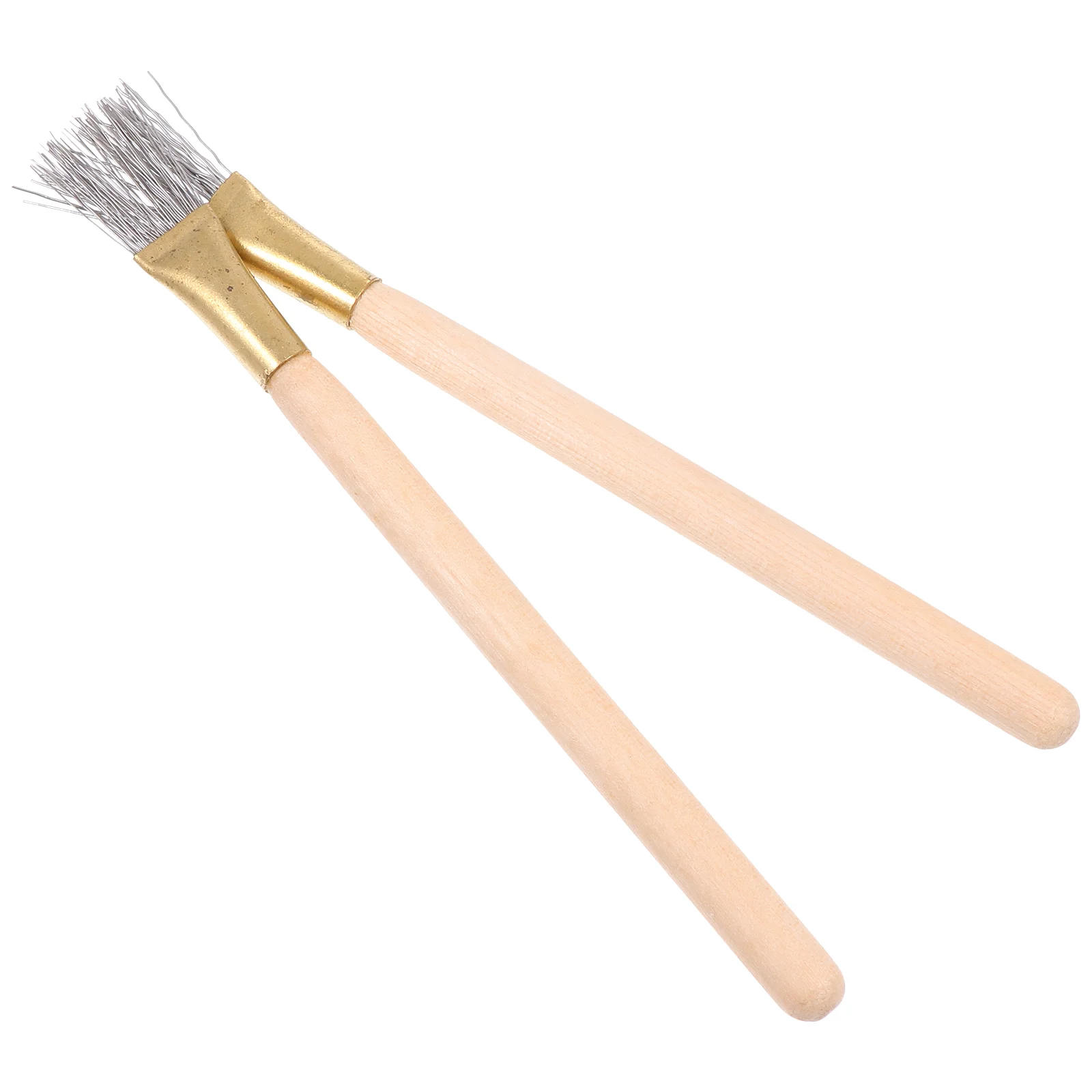 

2 Pcs Polymer Clay Carving Tool Pottery Sculpting Hand Sculpture Tools Ceramic Wooden Handle Brushes Kit Modeling