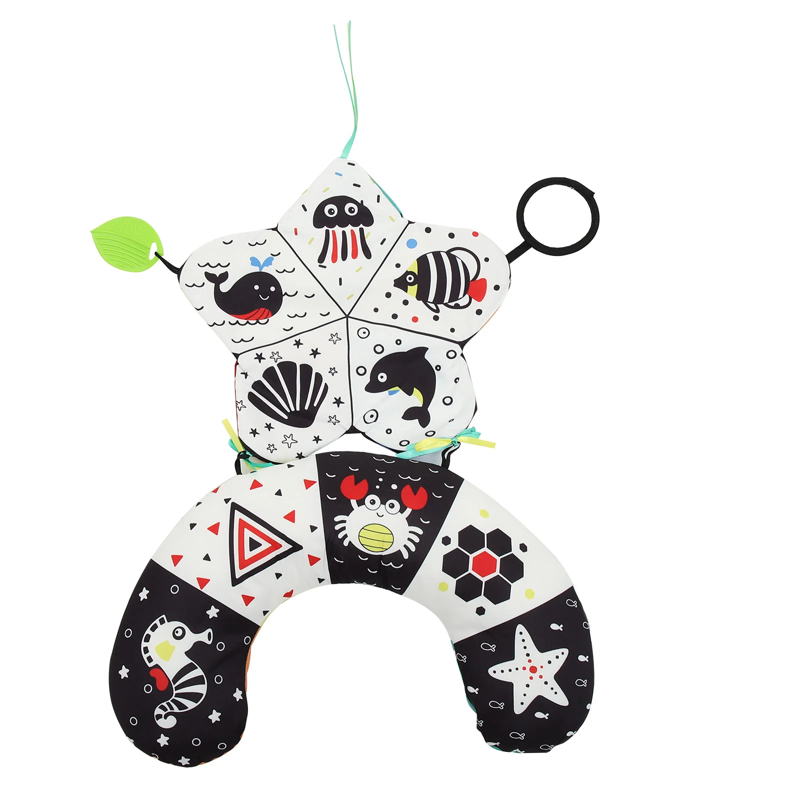 

Infant Prone Pillow Cotton Baby Shower Gift Tummy Time Pp Educational Plaything Black White Pillows