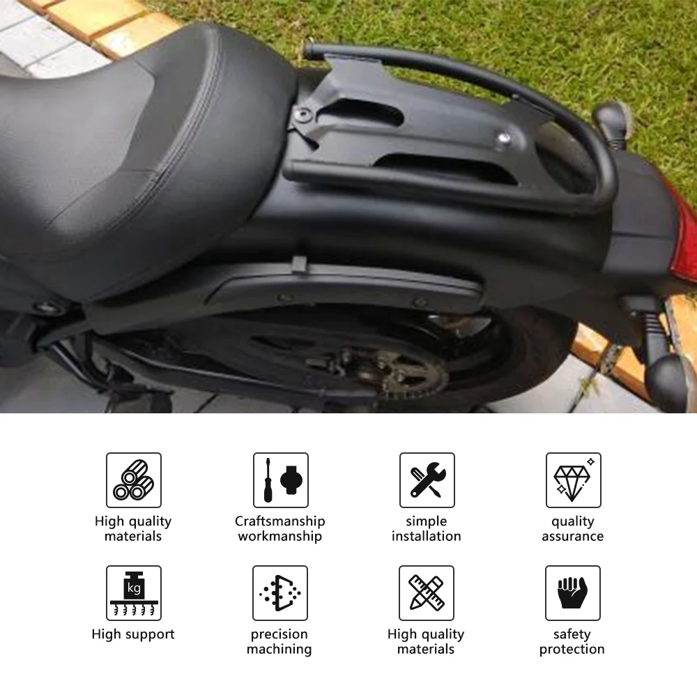 Багажник для мотоцикла KAWASAKI Vulcan S 650 VN650 задний багажник черные полки подставка