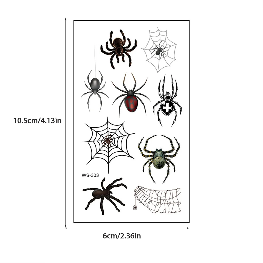 10 шт. наклейки для тату привлекательное украшение паука легкие Переводные